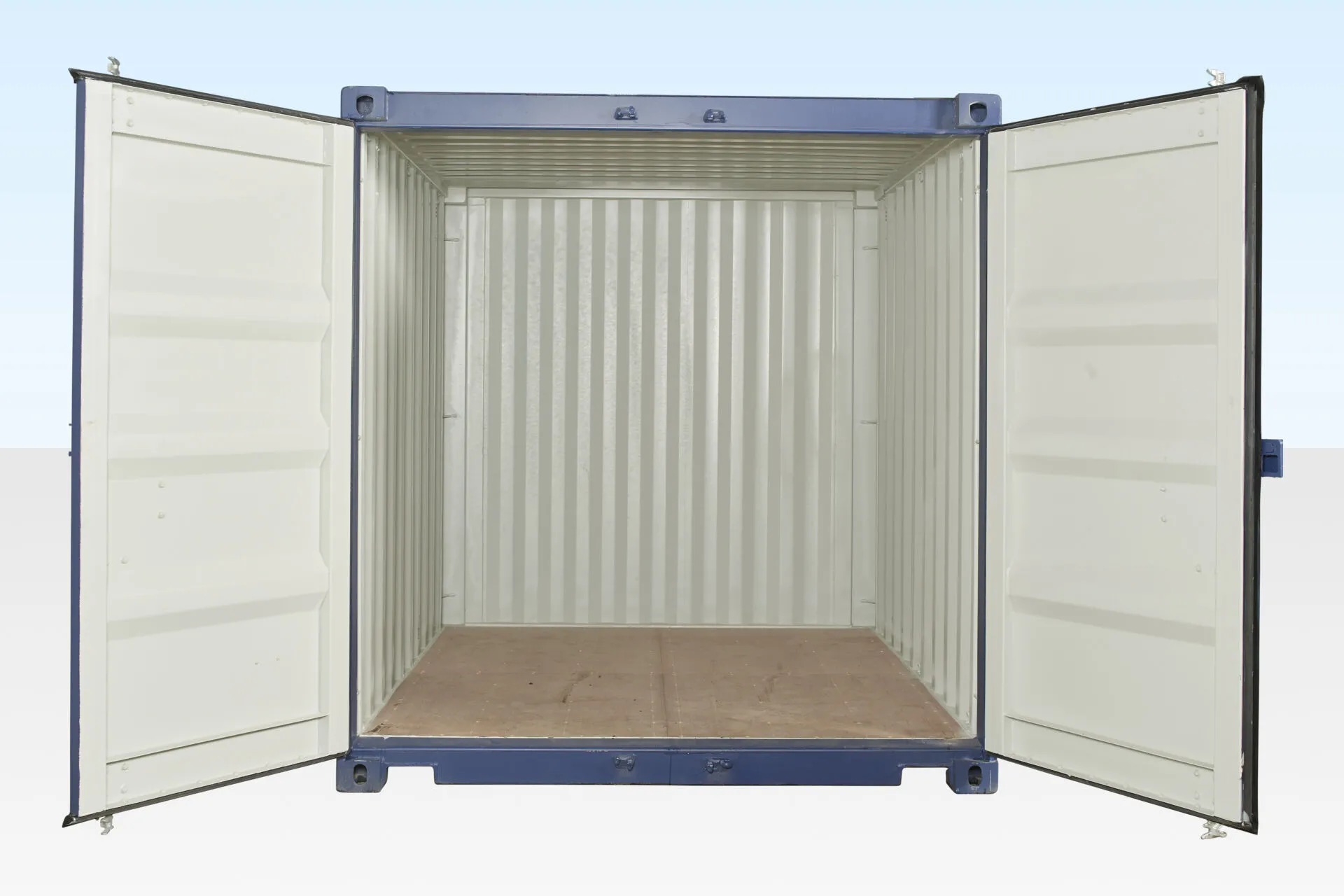 10ft x 8ft shipping container (one trip) – blue 10ft x 8ft shipping container (one trip) – blue