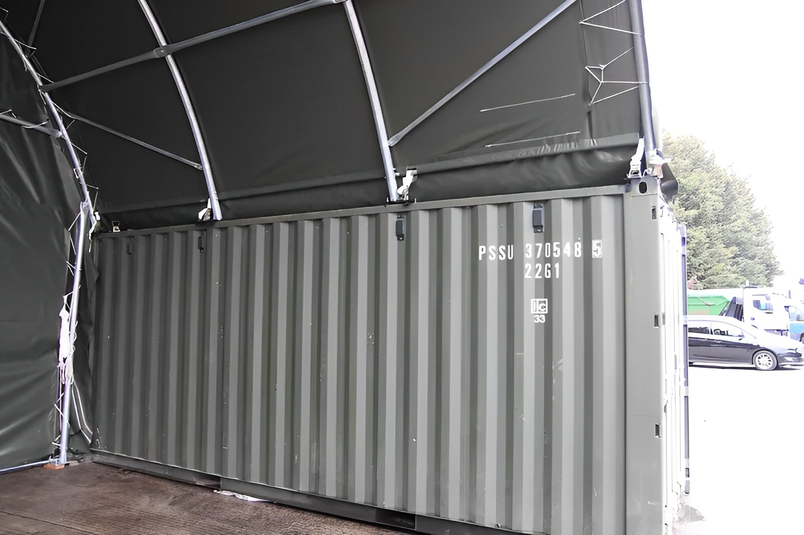 20 x 20ft container shelter (6 x 6m) shade cloth pvc 20 x 20ft container shelter (6 x 6m) shade cloth pvc