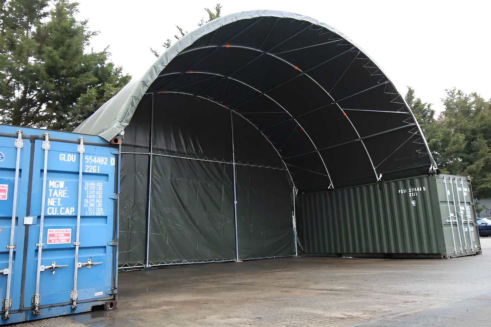 20 x 20ft container shelter (6 x 6m) shade cloth pvc 20 x 20ft container shelter (6 x 6m) shade cloth pvc