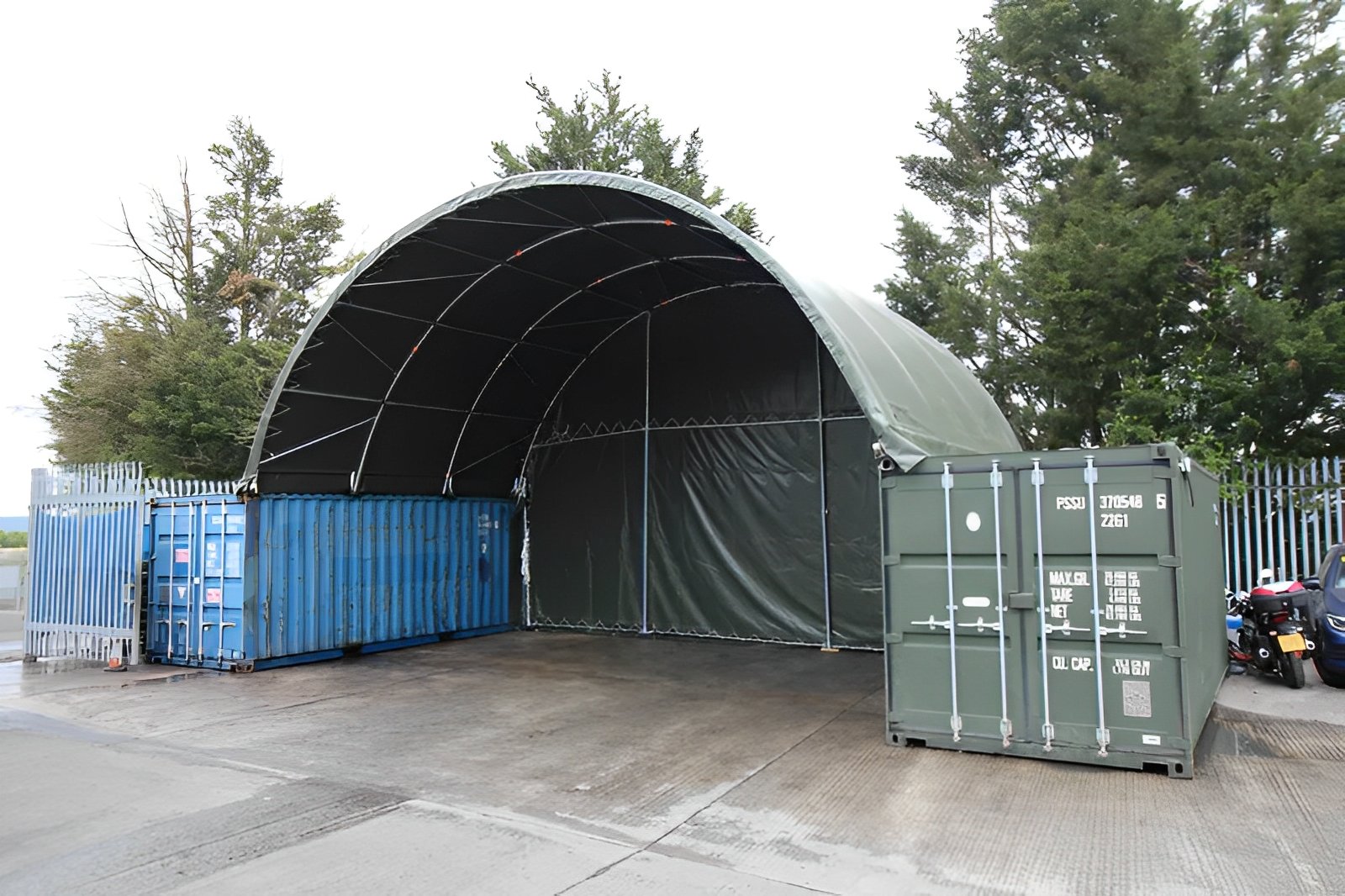 20 x 20ft container shelter (6 x 6m) shade cloth pvc 20 x 20ft container shelter (6 x 6m) shade cloth pvc